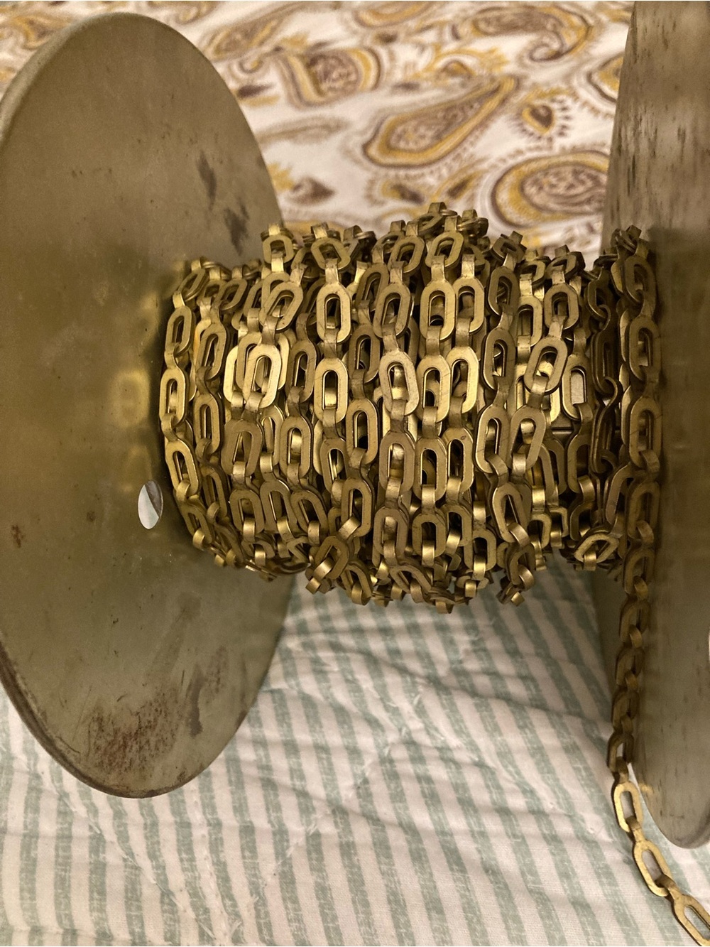 New Campbell Chain
BRASS Safety (Plumber's) Chain
Appx 35 Feet on
Original Reel